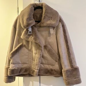 Soft Brown Furry Jacket Size S